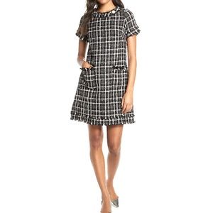 HARPER ROSE | tweed black and pale pink dress with Pearl Accent size 16